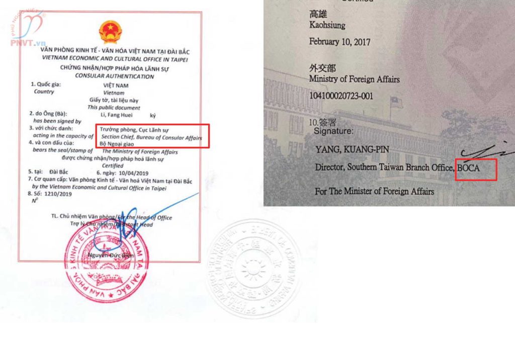 BOCA trong document legalization của Trung Quốc là gì