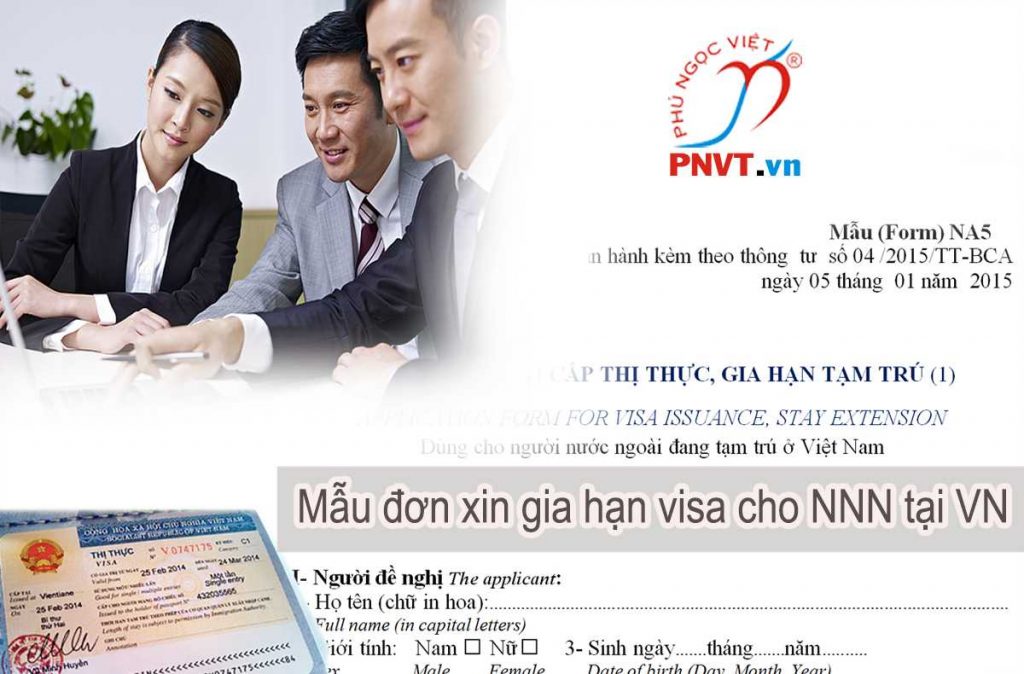 mẫu đơn xin gia hạn visa cho người nước ngoài tại Việt Nam