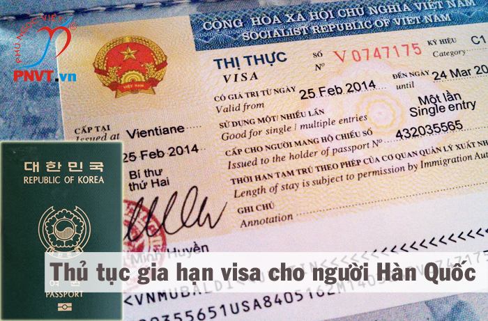 thủ tục gia hạn visa cho người hàn quốc